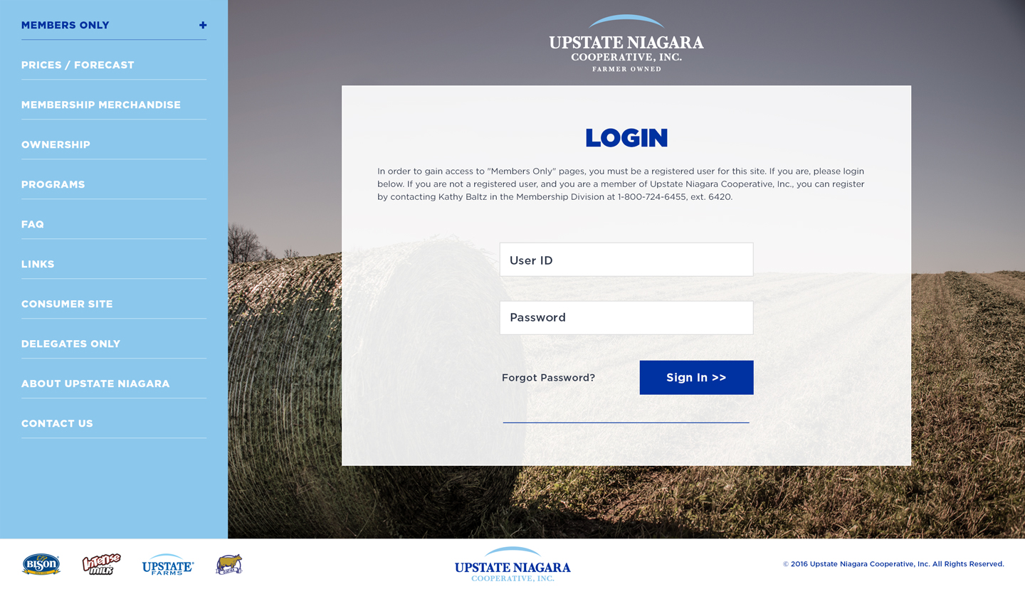 Upstate Niagara Cooperative - Membership Login
