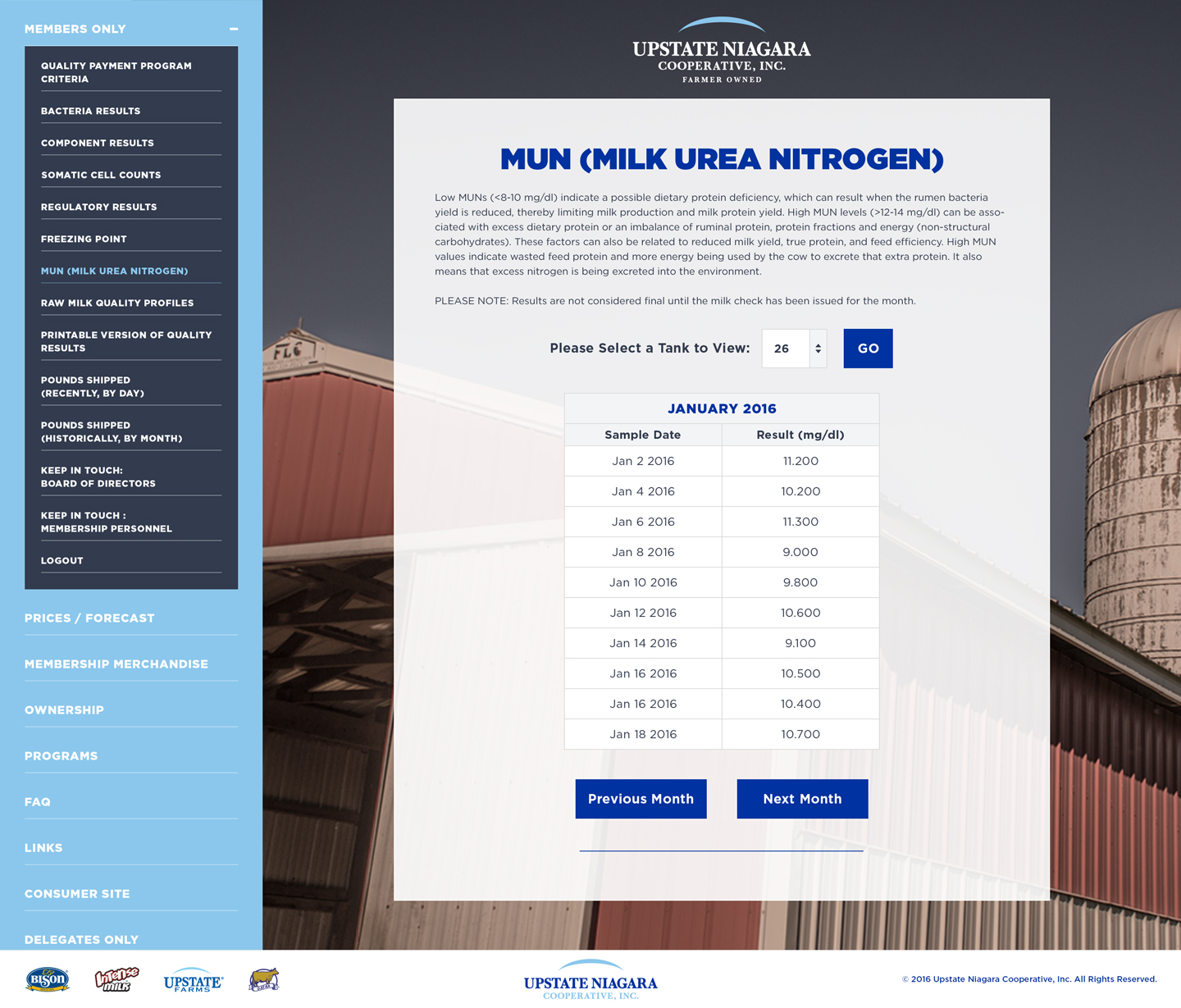 Upstate Niagara Cooperative - Membership Website