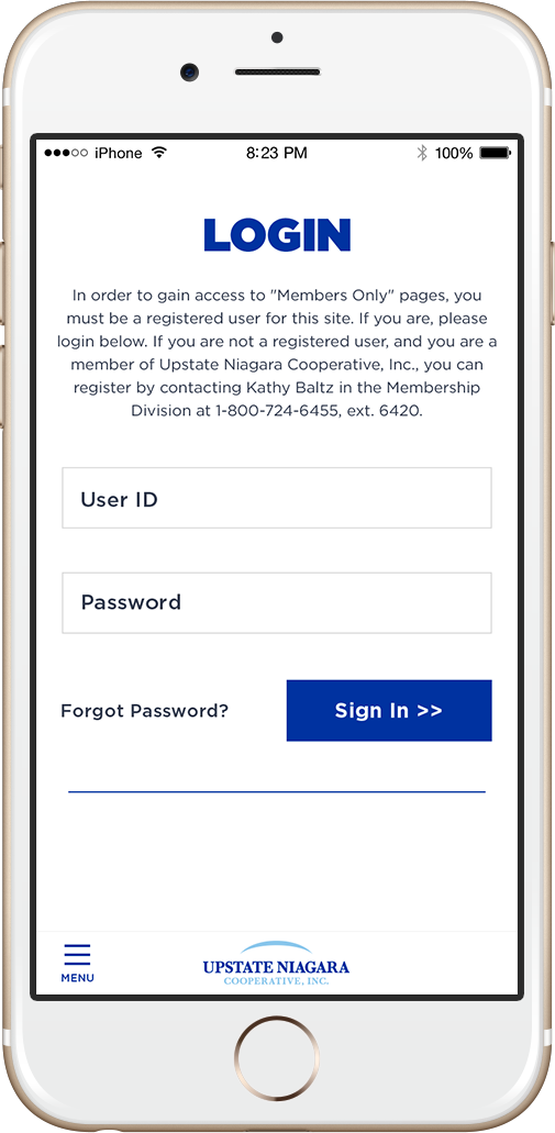 Upstate Niagara Cooperative - Membership iPhone